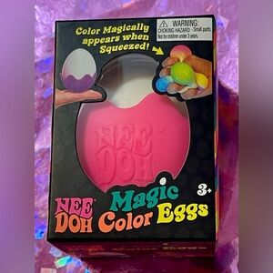 Nee Doh PINK Magic Color Eggs color magically appears when squeezed! New